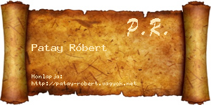 Patay Róbert névjegykártya