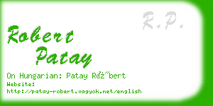 robert patay business card
